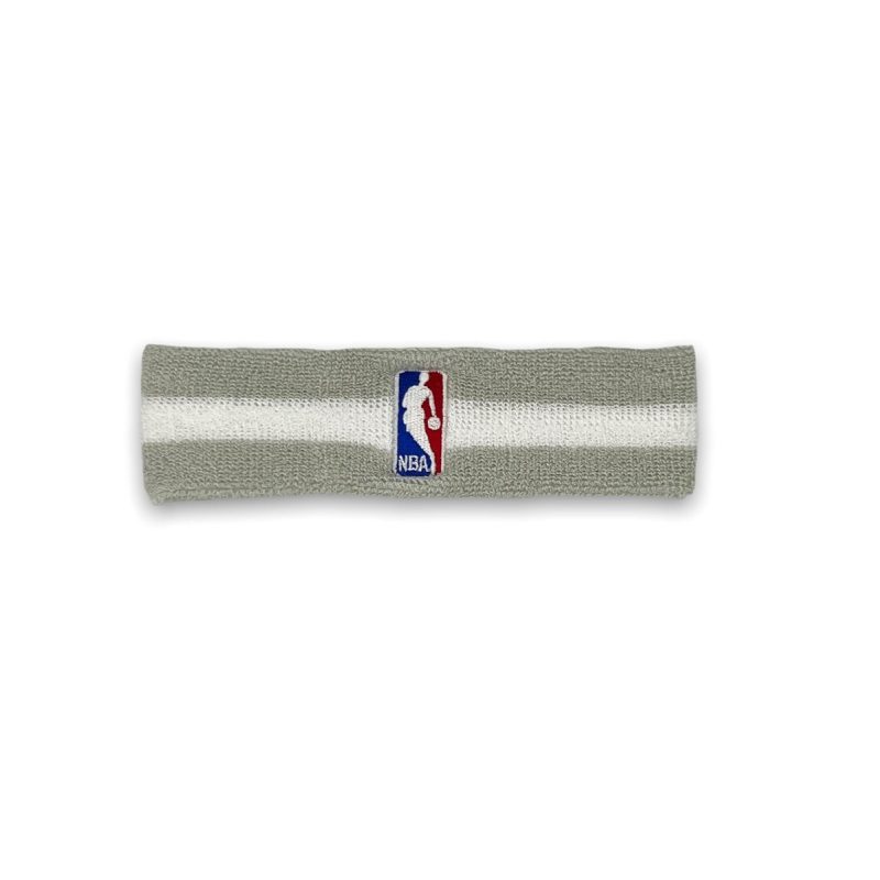 NBARetroHeadbandGray WhiteStripe