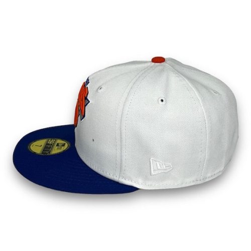 NYKnicks259FIFTYNewEraWhite BlueHat 456D 80E3 91 22