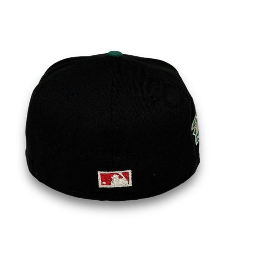 Yankees98WS59FIFTYNewEraBlack EmeraldGreenFittedHatGrayBottom C971EC410207 10