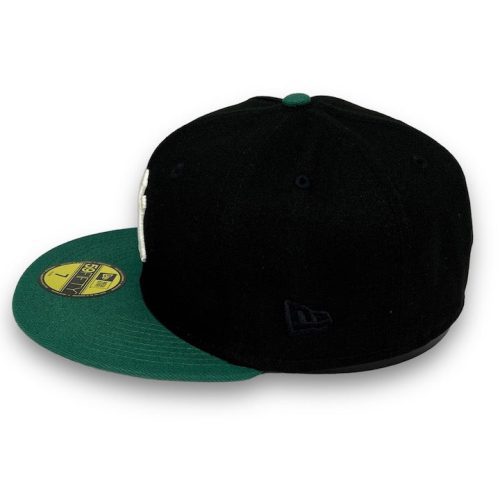 Yankees98WS59FIFTYNewEraBlack EmeraldGreenFittedHatGrayBottom C971EC410207 9